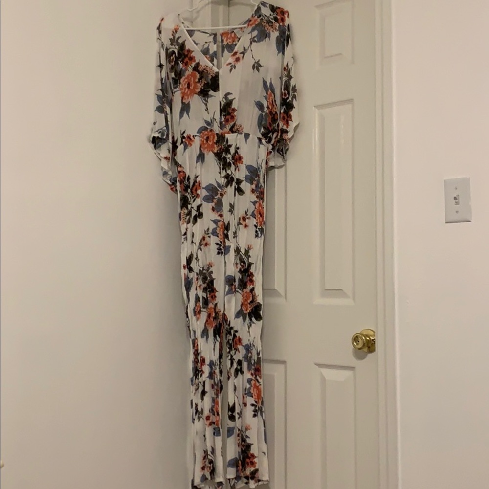 Floral Print Jump Suit